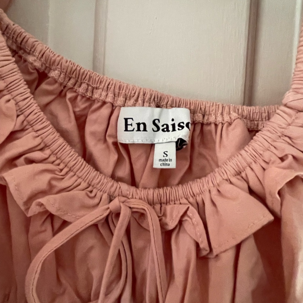 En Saison Pink Smocked Tiered Sundress - Picture 2 of 5